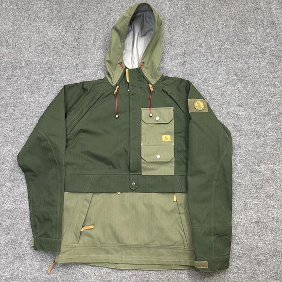 WESTERN RISE BITTER CREEK ANORAK Mens Medium Green Shell Hooded Jacket